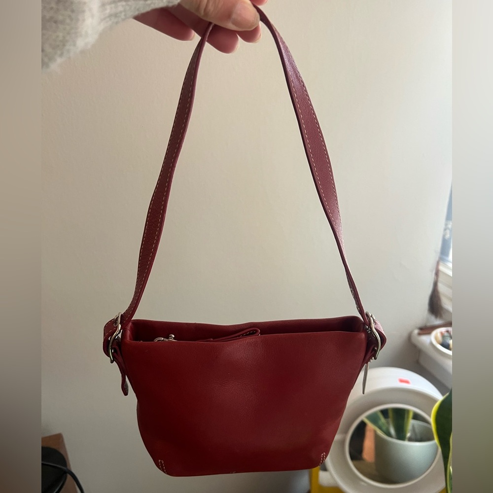 Vintage Coach red leather mini should bag